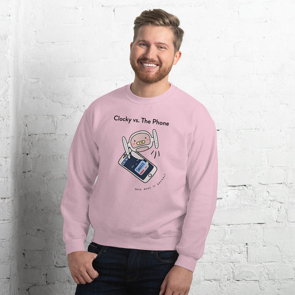 Clocky vs. Phone Sweatshirt