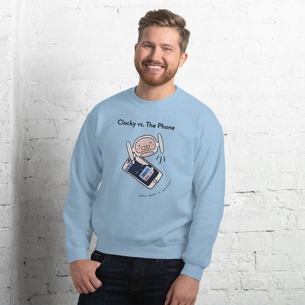 Clocky vs. Phone Sweatshirt